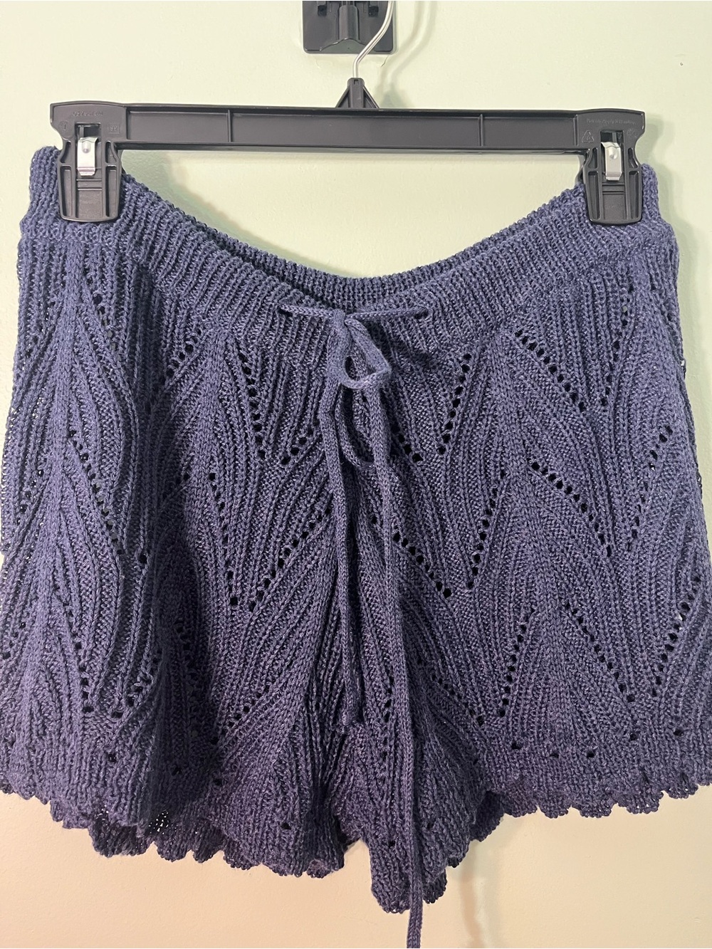 Knit Drawstring Bathing Suit Shorts - Navy New Without Tag - Picture 2 of 4